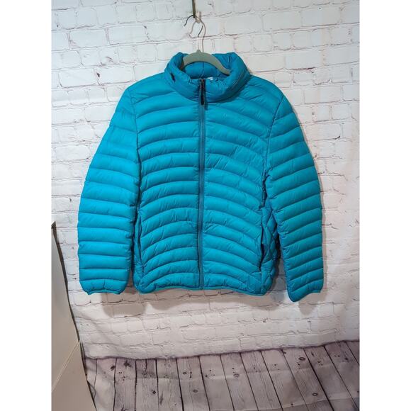 Turbine SPS Self Pack System Down Jacket Women’s Large Teal Lightweight Packable - Picture 1 of 13